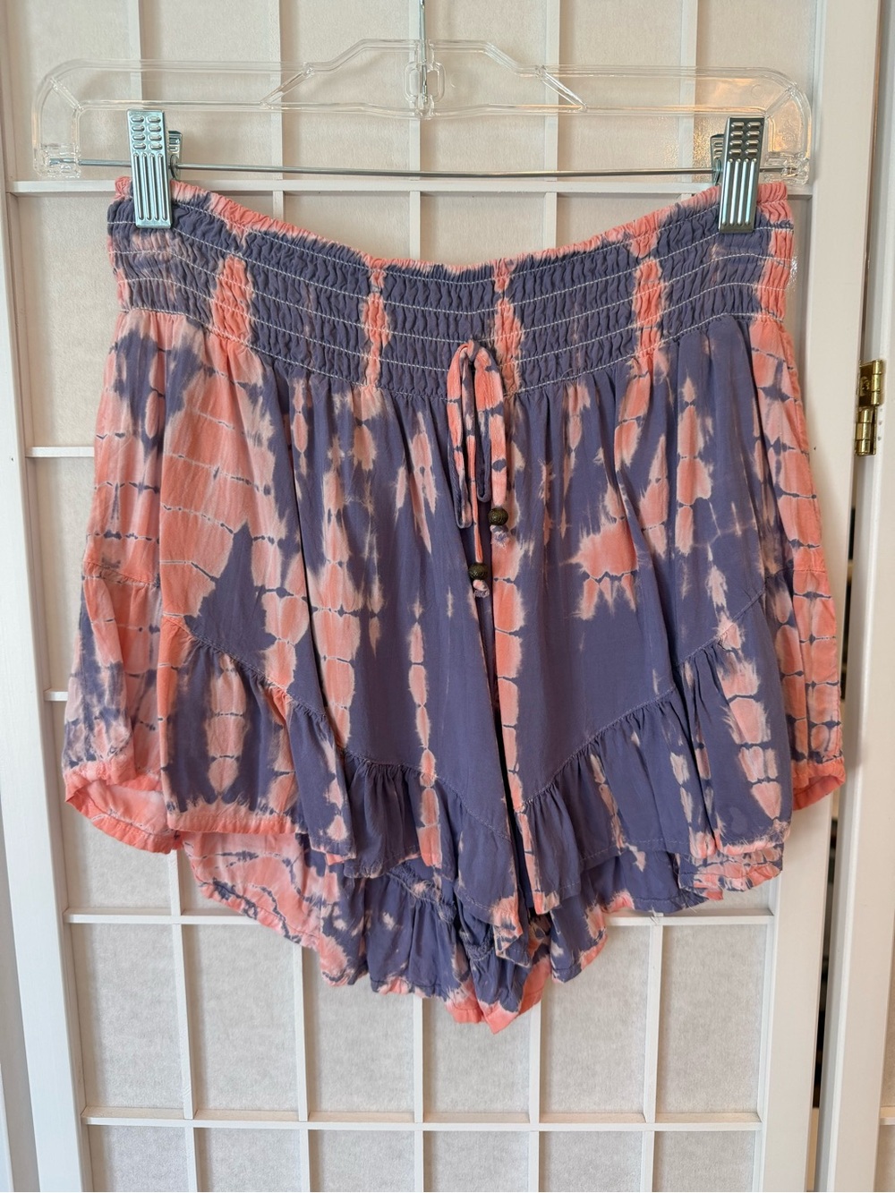 Surf Gypsy Pink & Purple Tie-Dye High Waist Shorts